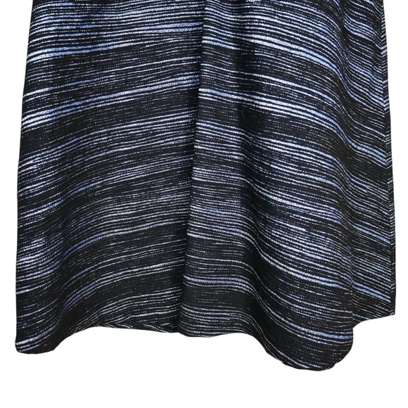 Nicole Miller Women's 6 Metallic Striped Fit & Flare Cutout Lined Dress - Picture 6 of 8